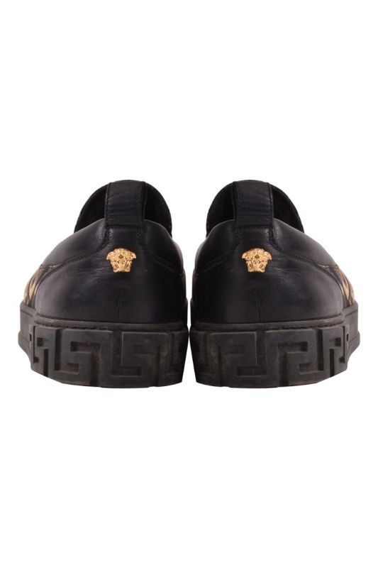 Versace Black & Gold Loafers
