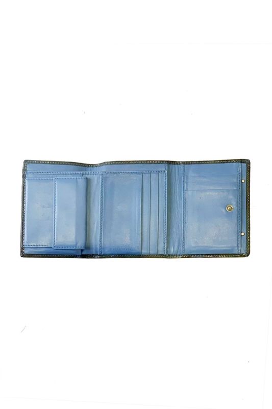 VERSACE BLUE TRI FOLD WALLET