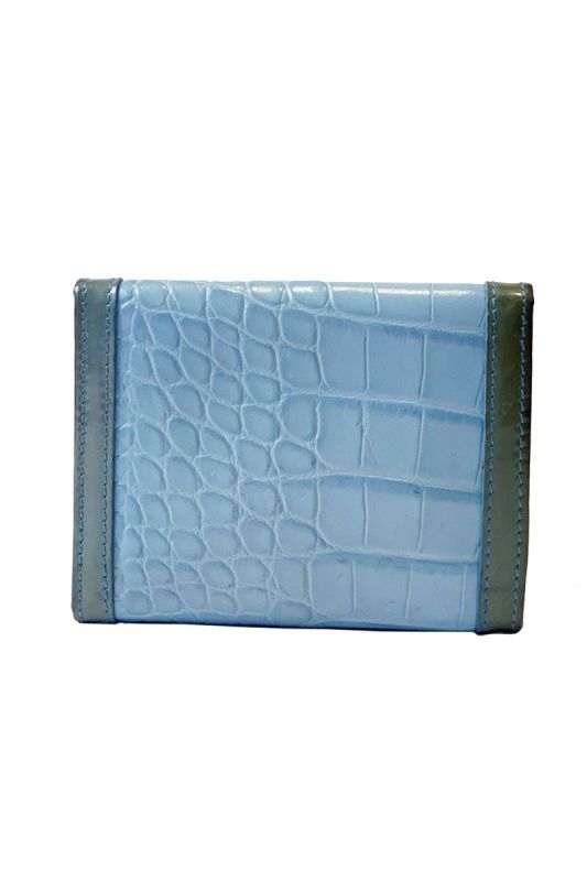 VERSACE BLUE TRI FOLD WALLET