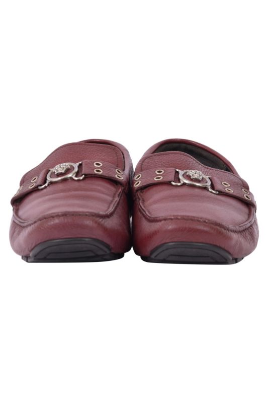 Versace Burgundy Medusa Vanitas Loafers