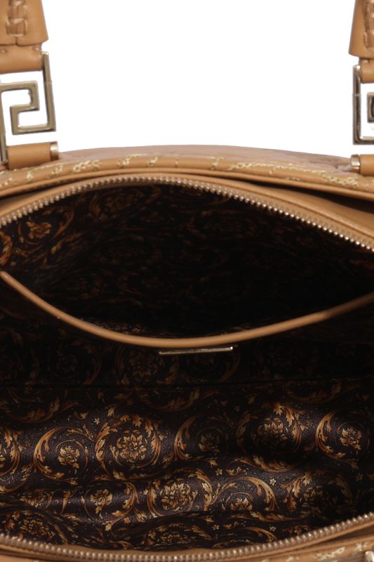 VERSACE ELETTRA VANITAS BEIGE TOTE BAG