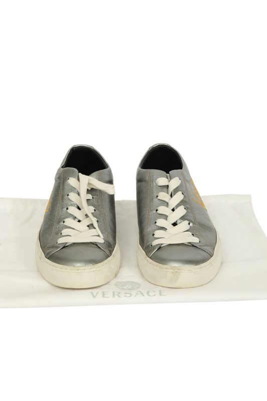 Versace EU 36 Silver Logo Sneakers