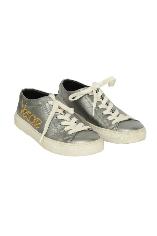 Versace EU 36 Silver Logo Sneakers