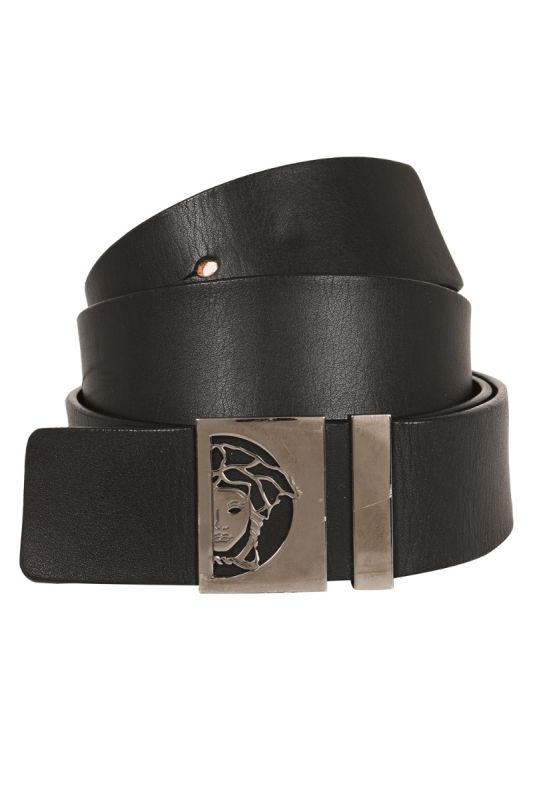 VERSACE HALF MEDUSA LEATHER BELT