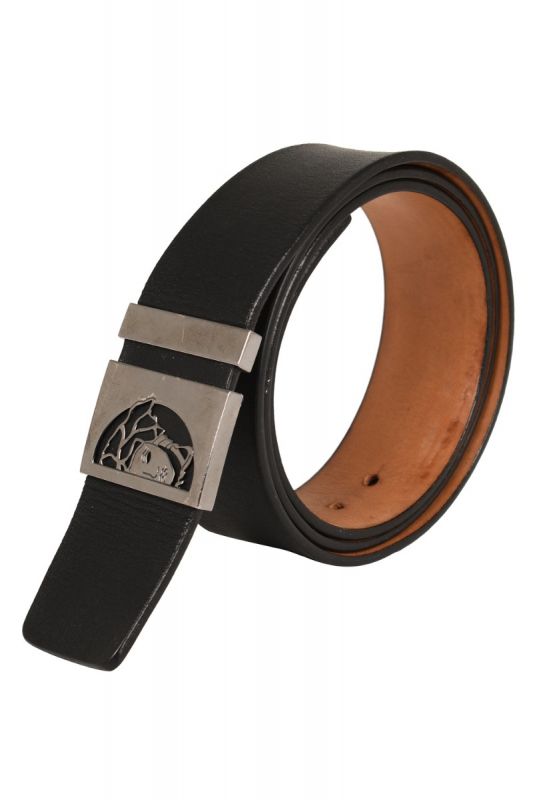 VERSACE HALF MEDUSA LEATHER BELT
