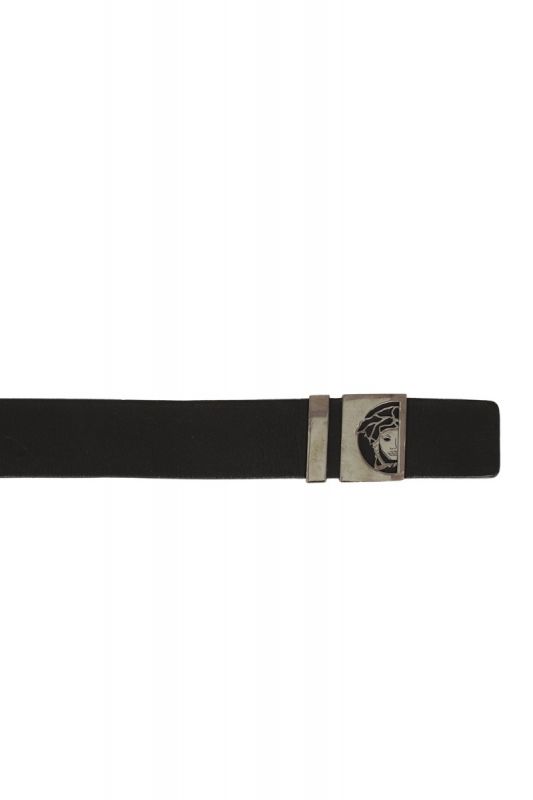 VERSACE HALF MEDUSA LEATHER BELT