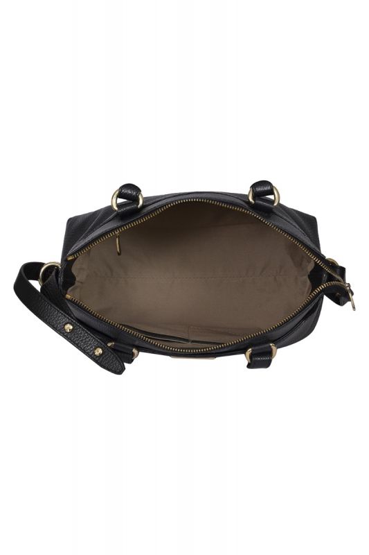 Versace Italian Black Leather Shoulder Bag