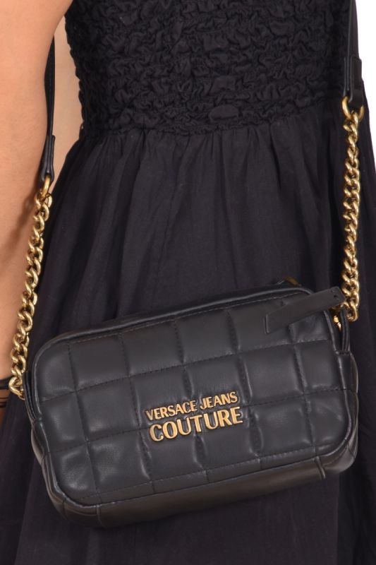 Versace Jeans Couture Quilted Logo Plaque Crossbody Bag
