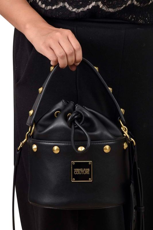 Versace Jeans Couture Studded Logo Bucket bag