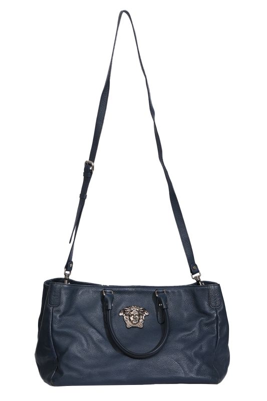 VERSACE LA MEDUSA LEATHER HANDBAG