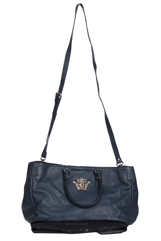 VERSACE LA MEDUSA LEATHER HANDBAG