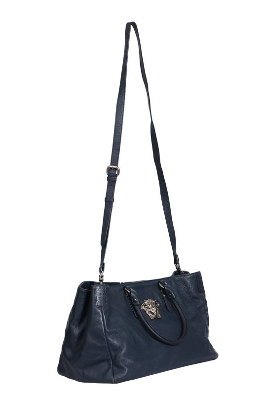 VERSACE LA MEDUSA LEATHER HANDBAG