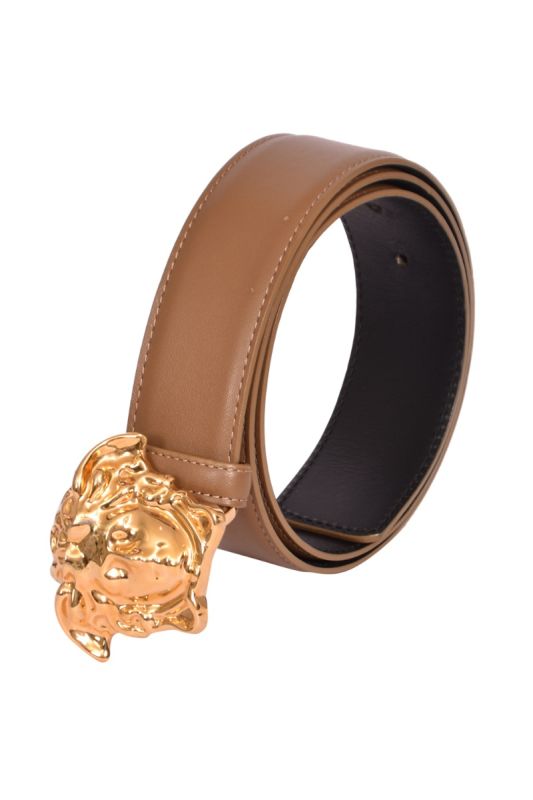 Versace Leather Medusa Buckle Belt