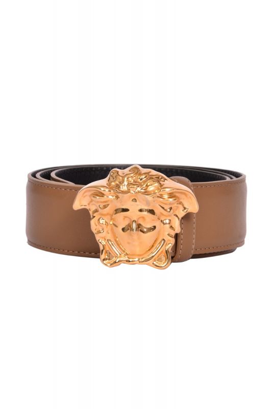Versace Leather Medusa Buckle Belt