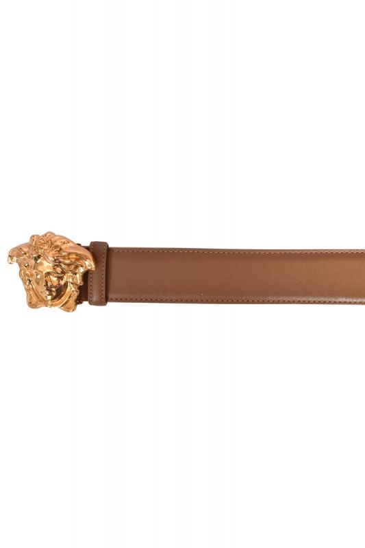 Versace Leather Medusa Buckle Belt