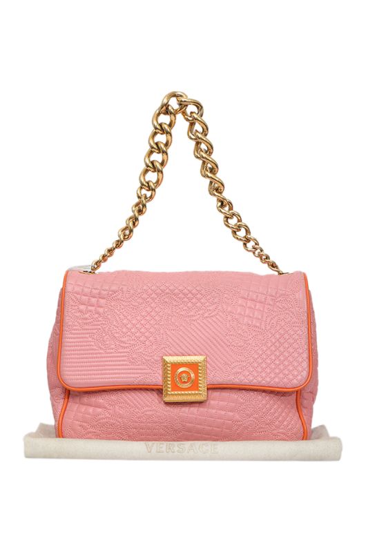 Versace Leather Microvanitas Quilted New Icon Handbag