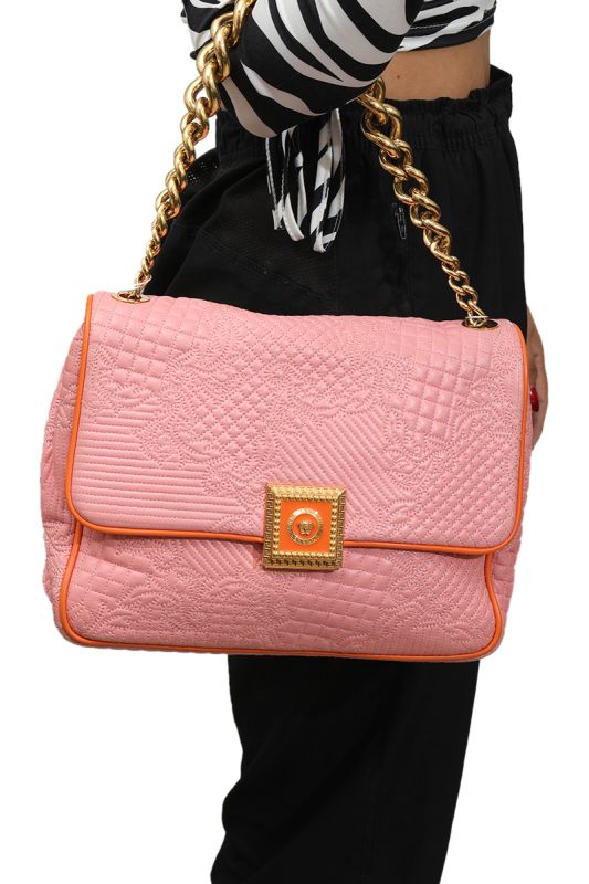 Versace Leather Microvanitas Quilted New Icon Handbag