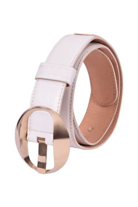 Versace Leather White Belt