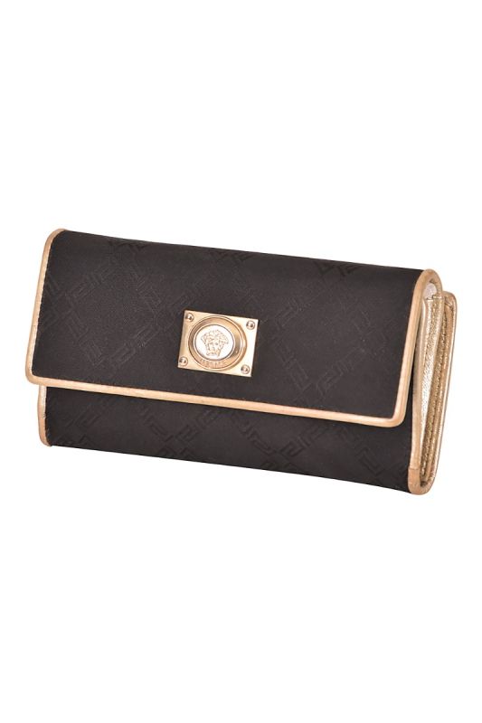 Versace Logo Flap Wallet