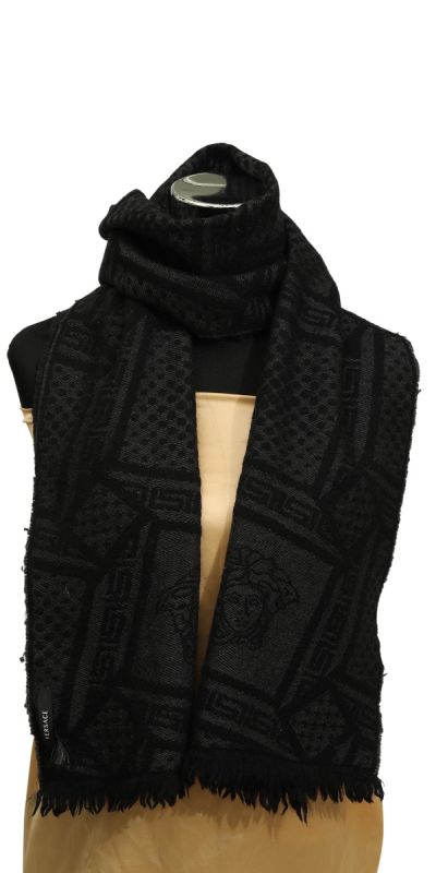 Versace Medusa Head Lana Wool Black Muffler