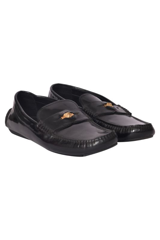 Versace Medusa Penny Loafers