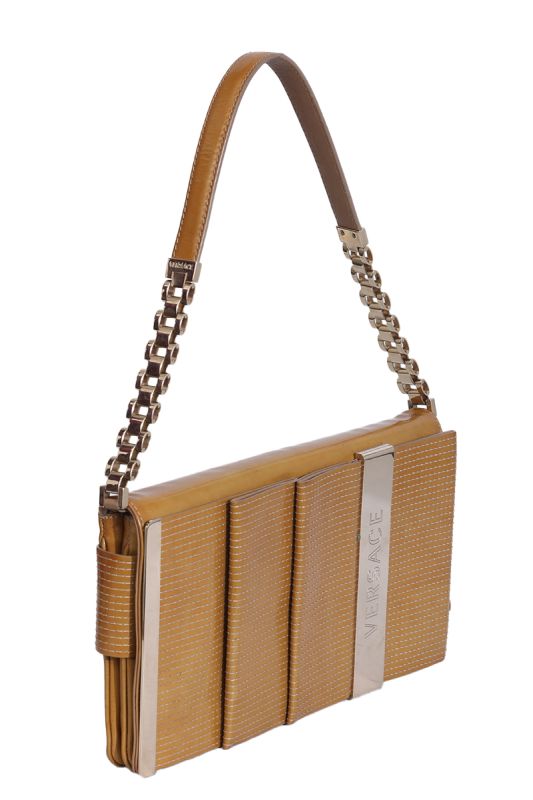 Versace Metallic Clutch Purse