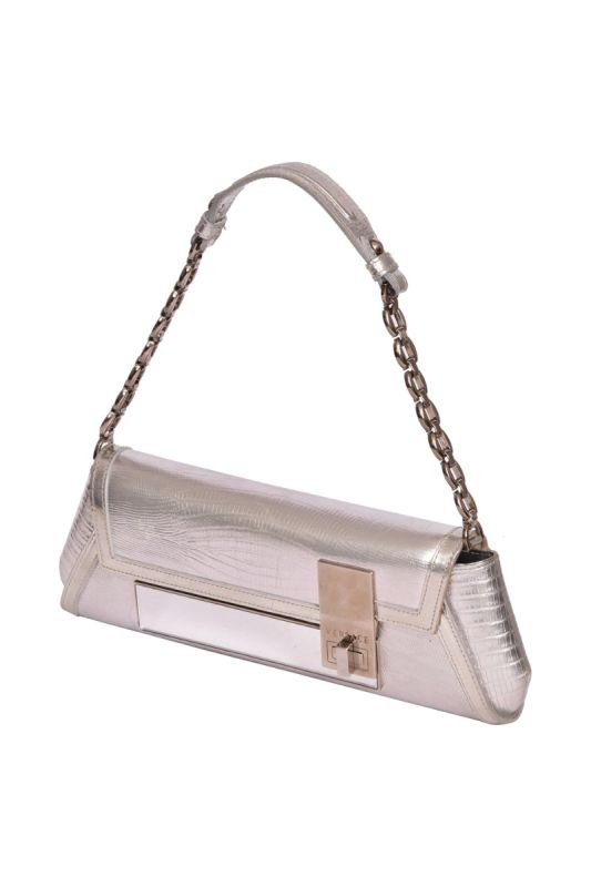 Versace Metallic Leather Sling bag