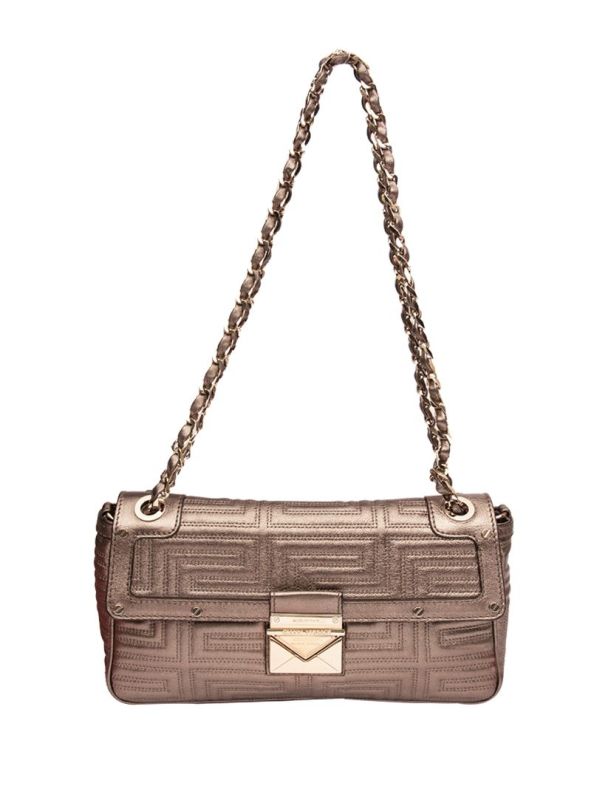 VERSACE METALLIC QUILTED CHAIN BAG