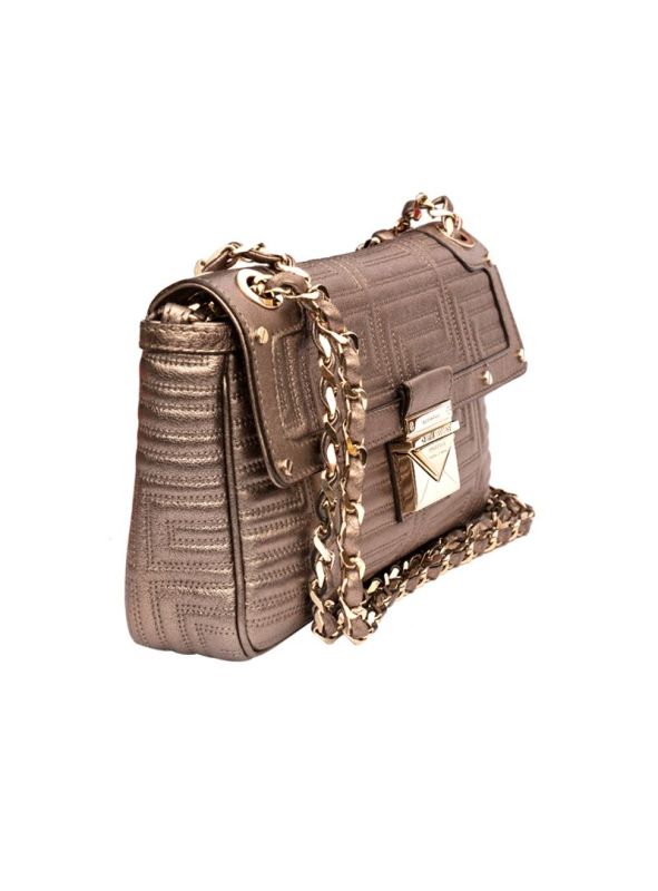 VERSACE METALLIC QUILTED CHAIN BAG