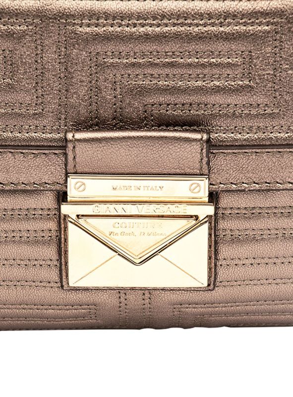 VERSACE METALLIC QUILTED CHAIN BAG