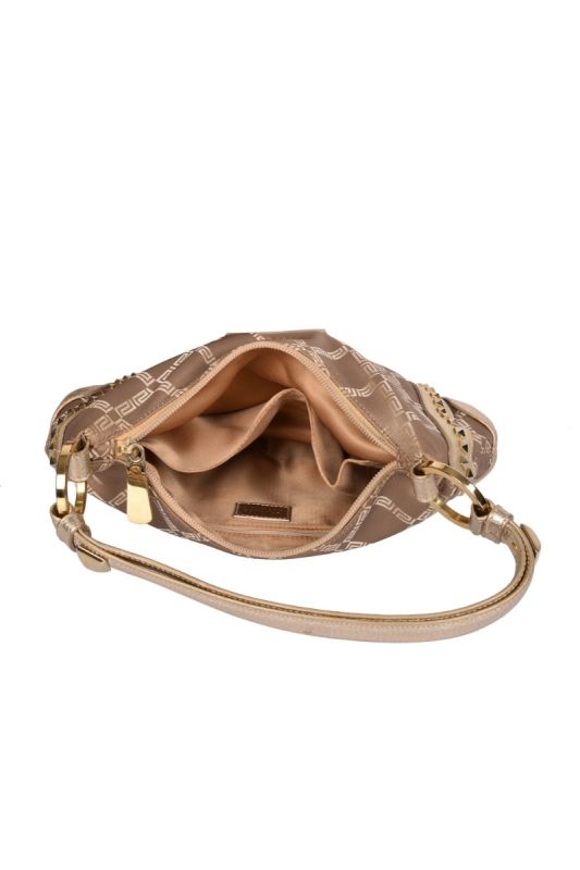 VERSACE MONOGRAM STUDDED SHOULDER BAG