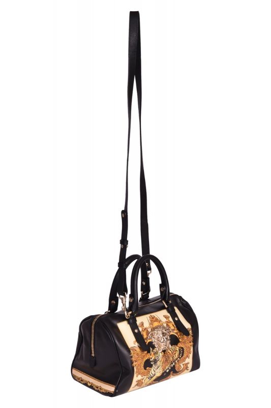Versace Vintage Art Printed Boston Bag