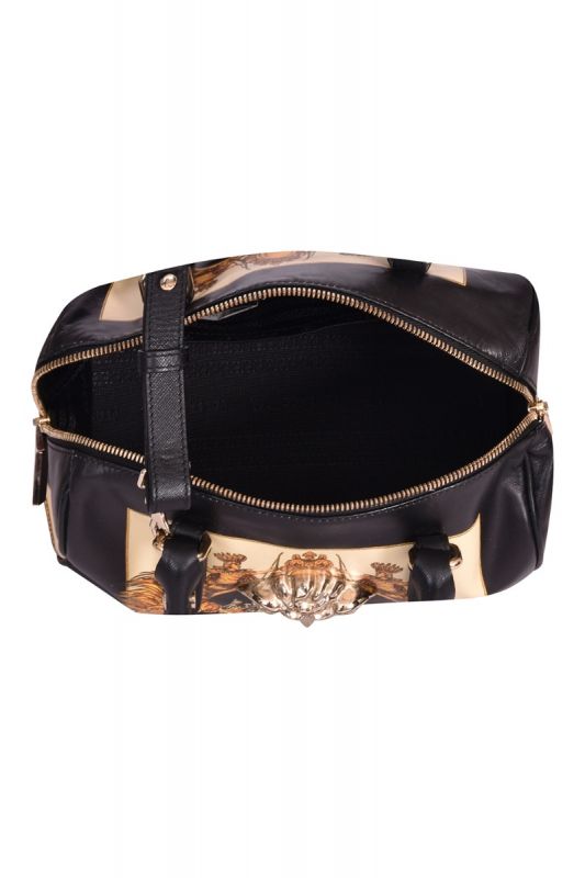 Versace Vintage Art Printed Boston Bag