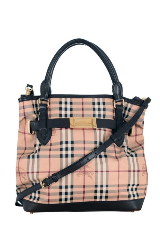 BURBERRY W HAY- MARKET CHECK BAG