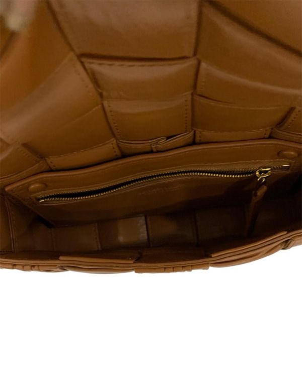 BOTTEGA VENETA BRICK CASSETE SMALL TAN BROWN CROSSBODY BAG 