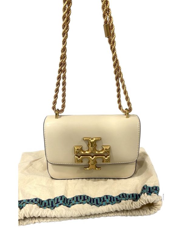 TORY BURCH ELENOR WHITE SMALL SHOULDER BAG