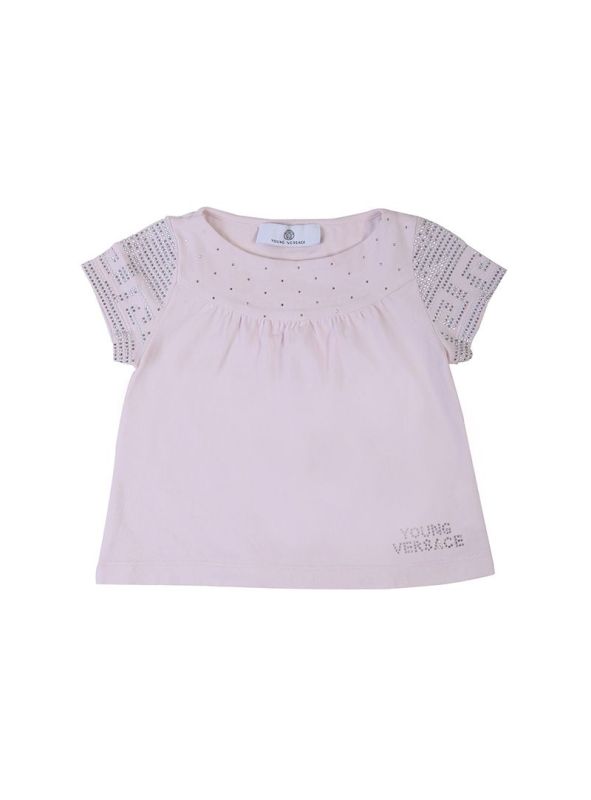 YOUNG VERSACE PASTEL PINK CRYSTAL TOP