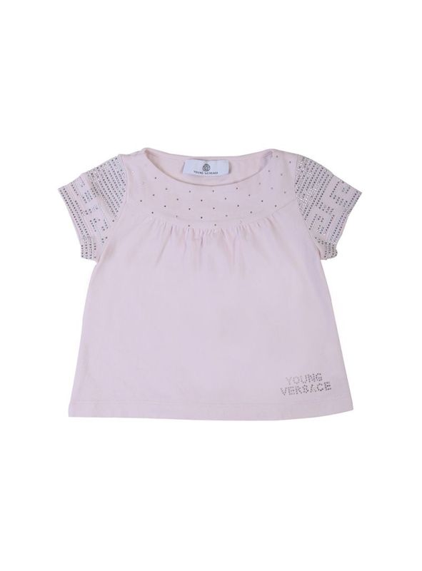 YOUNG VERSACE PASTEL PINK CRYSTAL TOP