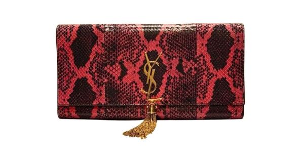 YSL CASSANDRE PYTHON CLUTCH