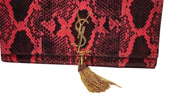 YSL CASSANDRE PYTHON CLUTCH