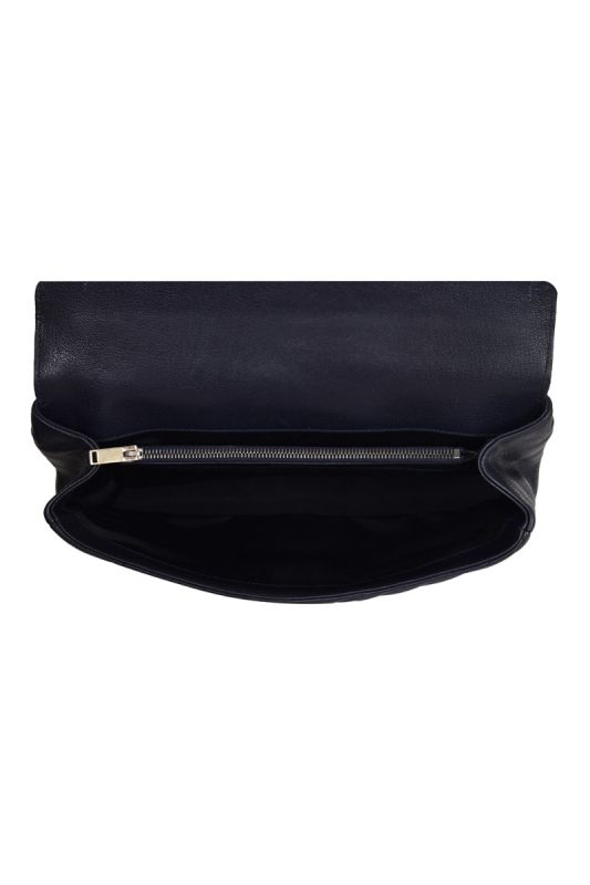 YSL College Black Chevron Handbag