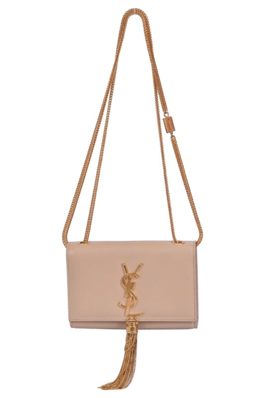 YSL Kate Leather Beige Crossbody Bag