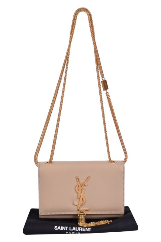 YSL Kate Leather Beige Crossbody Bag