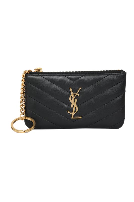 Ysl Matelasse Monogram Key Pouch