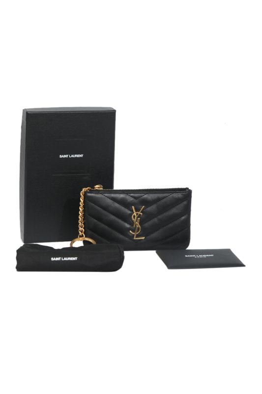 Ysl Matelasse Monogram Key Pouch