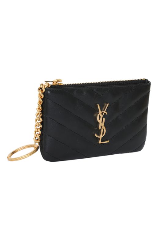 Ysl Matelasse Monogram Key Pouch