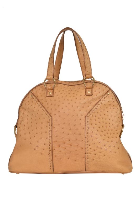YSL Ostrich Muse Handbag