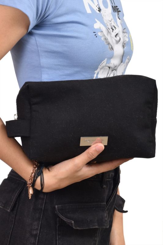 YSL Parfums Black Cosmetic Bag