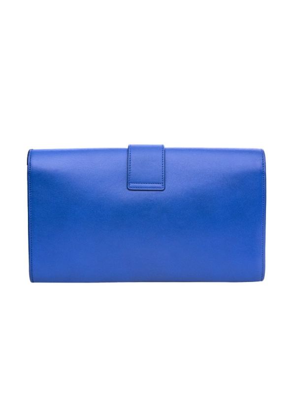 YSL PLAIN LEATHER Y LINGE CLUTCH