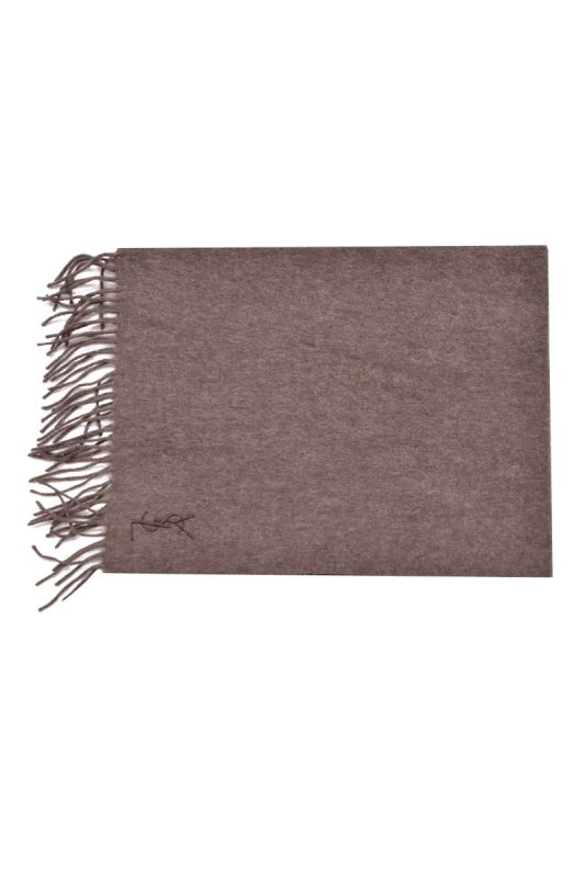 Yves Saint Laurent Brown 100% Pure Wool Scarf